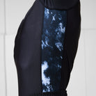 Close-up of gray marble-style pattern and stitching on the Men’s Long Sleeve Ash BJJ Rash Guard.