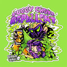 Buggy Choke Repellent 4-inch vinyl sticker with vibrant graffiti-style artwork, front view.