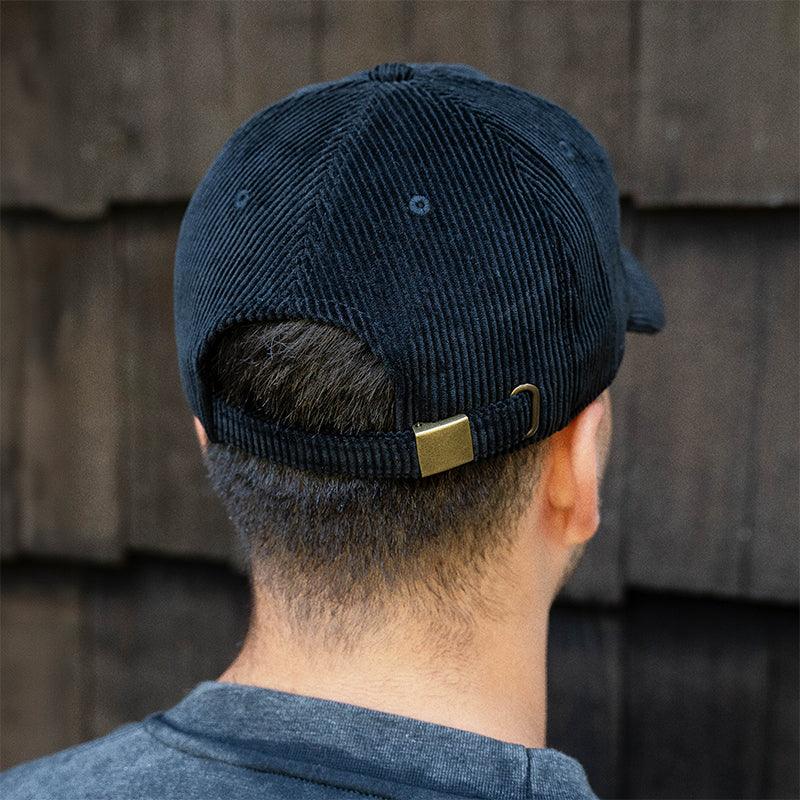 Rubber Bones Black Corduroy Dad Hat | BJJ Streetwear Rubber Bones Black Corduroy Dad Hat | BJJ Streetwear