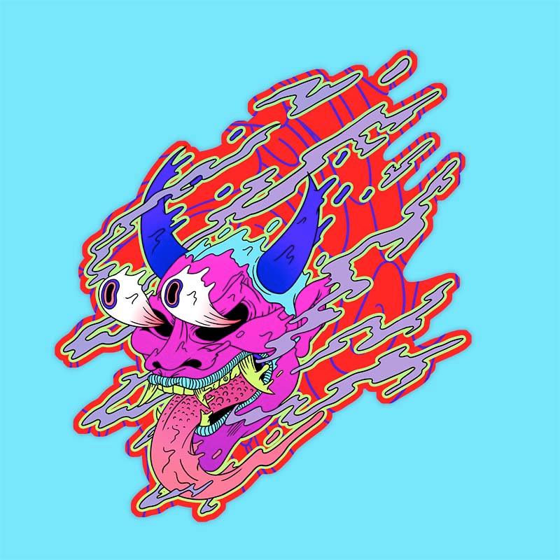 Hannya Sticker