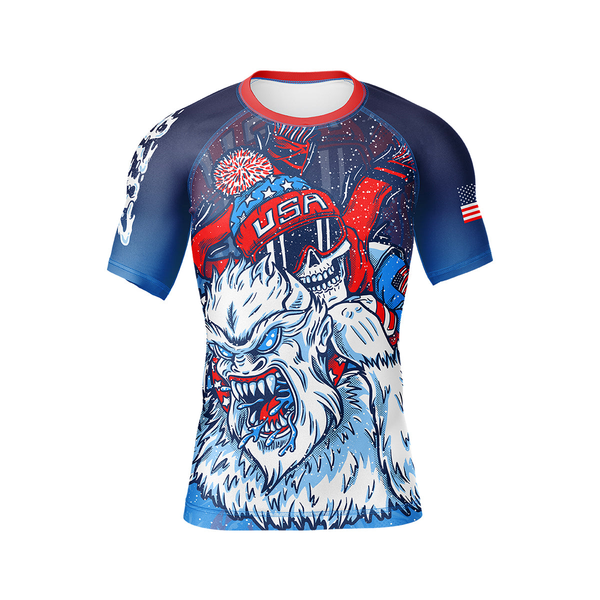 Men's Short Sleeve Yeti Games Rash Guard | Rubber Bones – Rubber