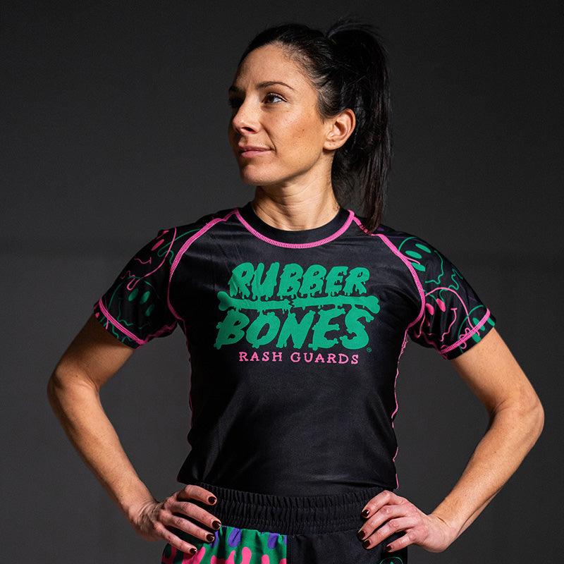 Rubber Rash Guard Women's Bubble Gum Rash Guard | BJJ No Gi Training – Rubber Bones Rash ...
