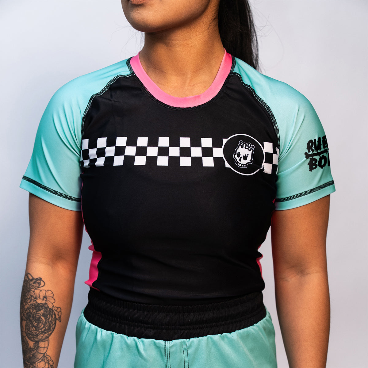 【The North Face】 W'S WAVEY RASHGUARD - MINT MintDrift Women's BJJ Rash Guard – Rubber Bones Rash Guards
