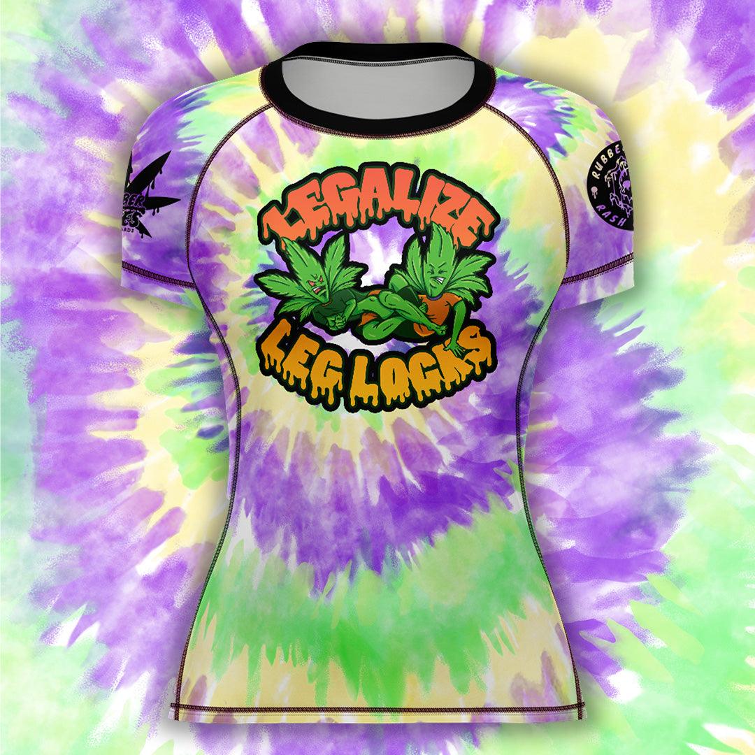 Women's Legalize Leg Locks Short Sleeve Rash Guard Rubber Bones Rash