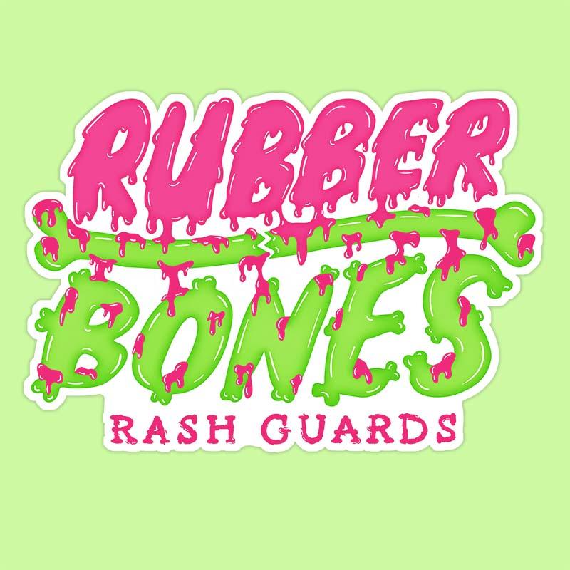 Rubber Bones OG Sticker featuring bold punk-inspired skull design, 3-inch premium vinyl.