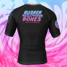 Mock-up of Kids Cotton Candy Rash Guard showcasing colorful cotton candy-themed back design.